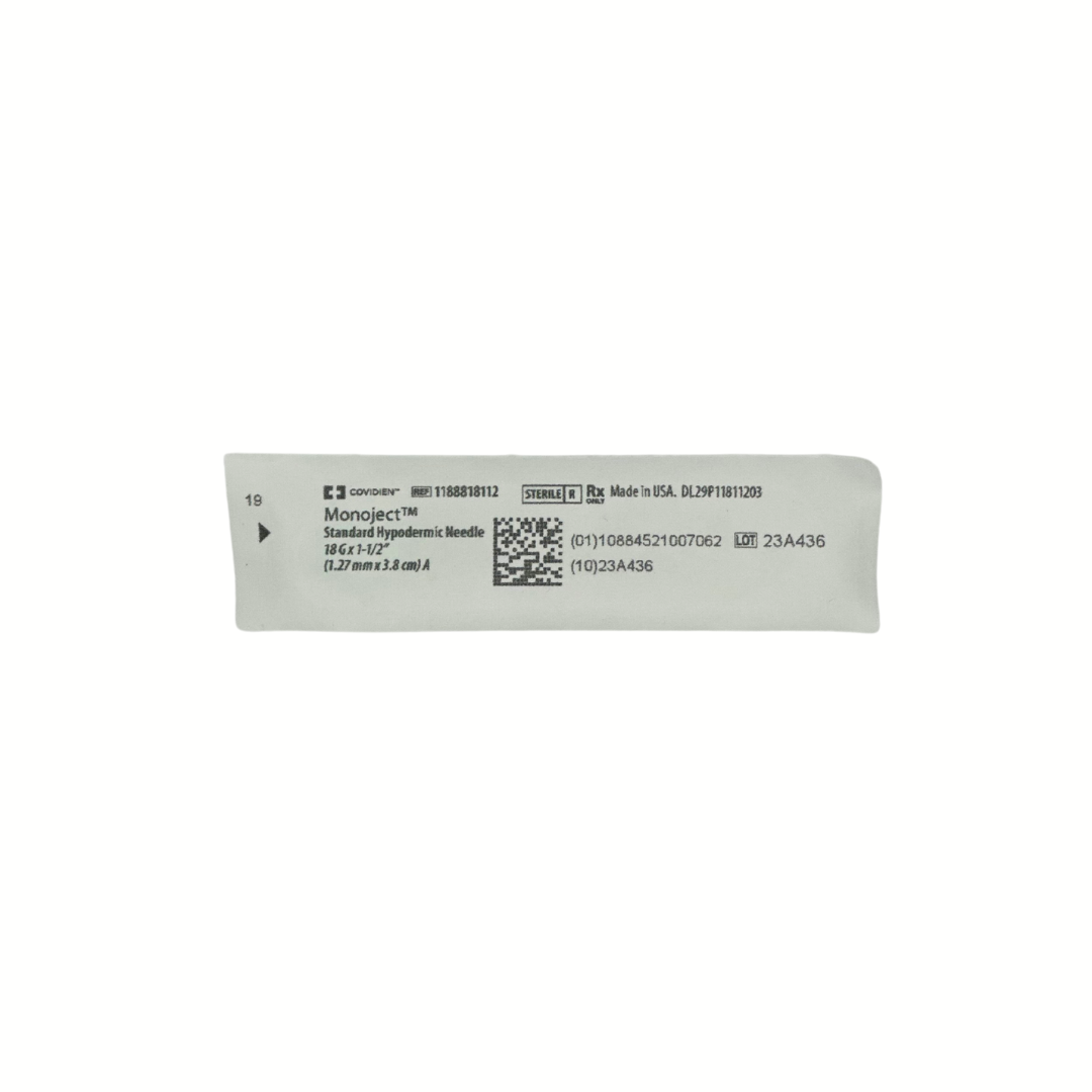 Monoject Soft Pack Hypodermic Needle, 18G x 1.5" (100)